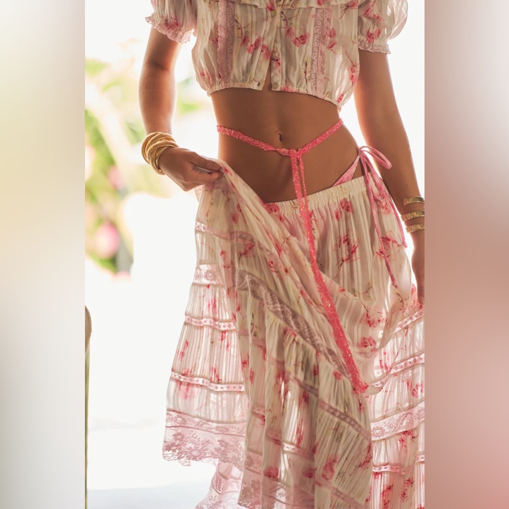 LOVESHACKFANCY TOP and SKIRT SET